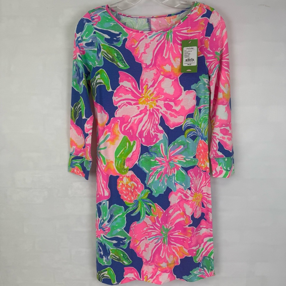 NEW‎ Lilly Pulitzer Marlowe Dress Jungle Utopia Size XXS Beckon Blue Style 97181